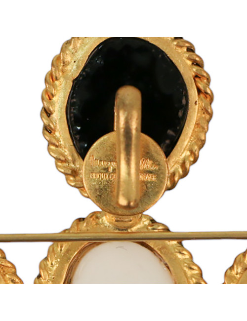 Marguerite de Valois broche croix noire et blanche. Occasion certifiée