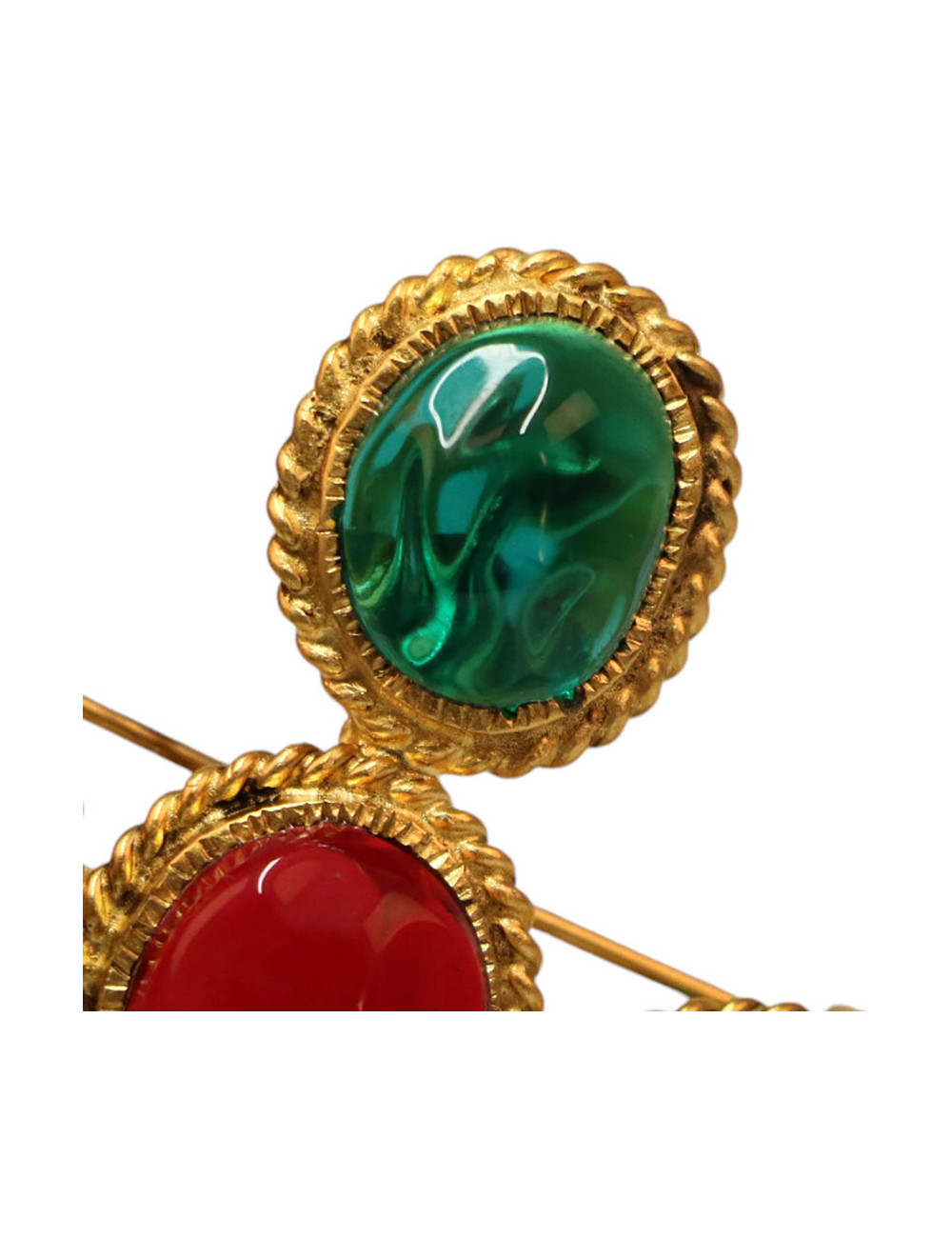 Pendentif MARGUERITE DE VALOIS broche pâte de verre, en stock