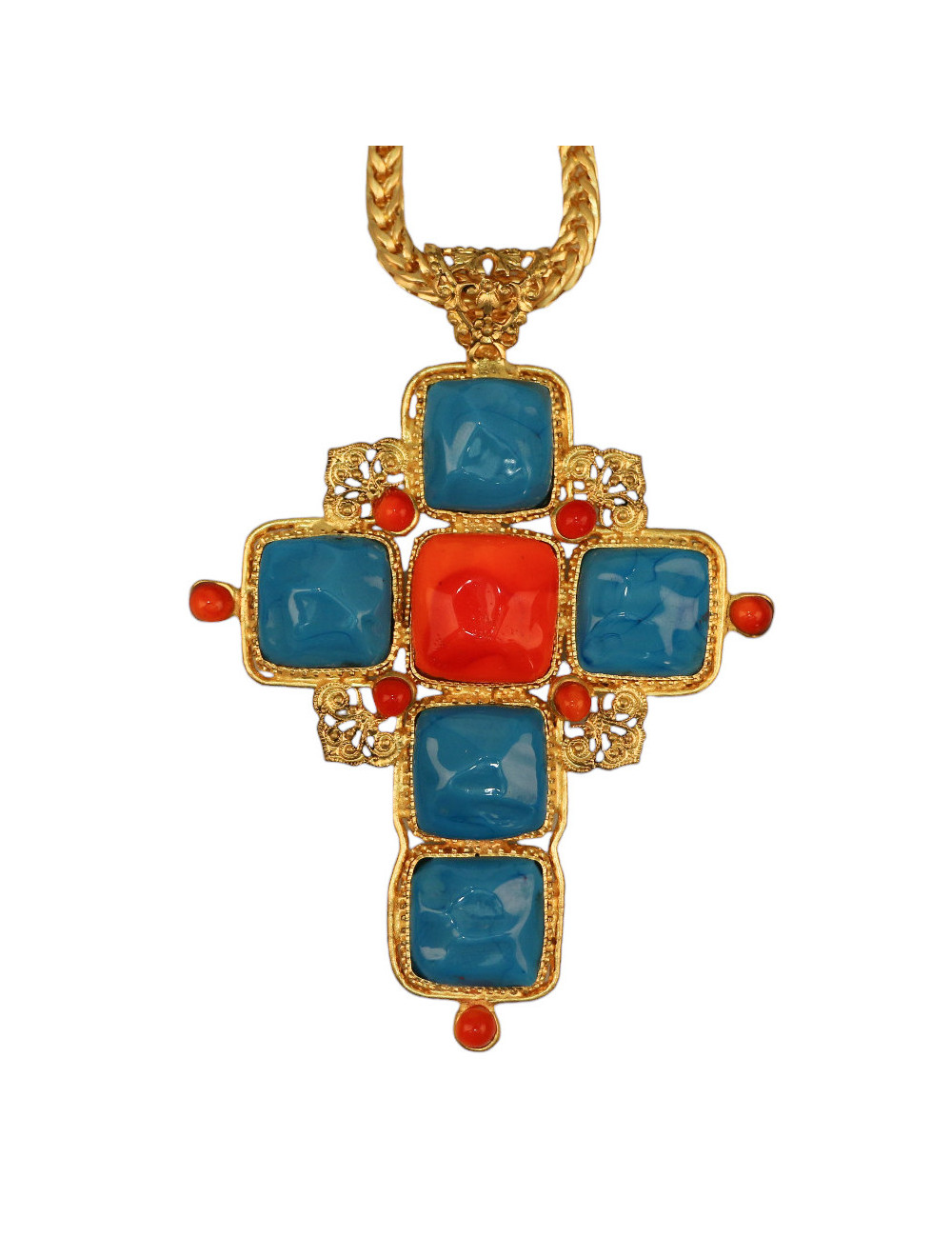 Sautoir MARGUERITE DE VALOIS pâte de verre