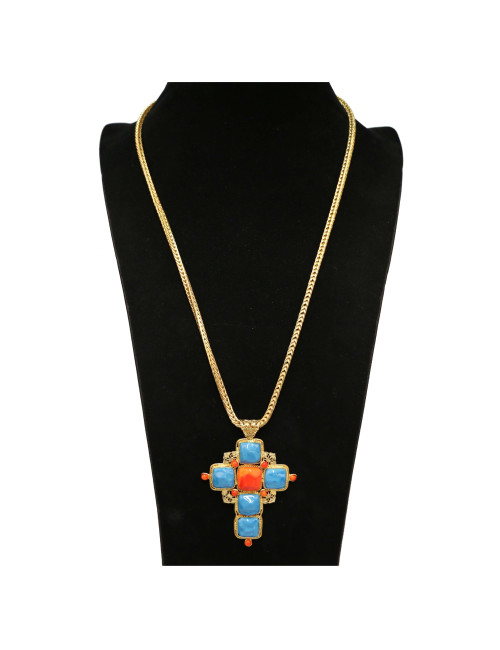 Sautoir MARGUERITE DE VALOIS pâte de verre