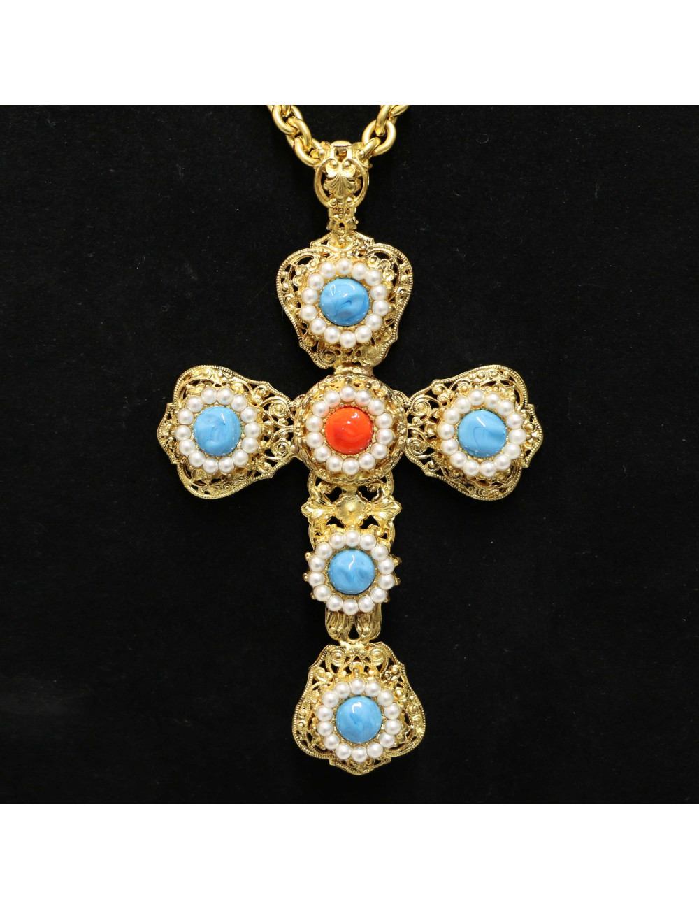 Sautoir croix MARGUERITE DE VALOIS