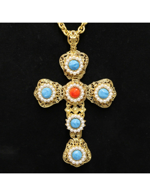 Sautoir croix MARGUERITE DE VALOIS