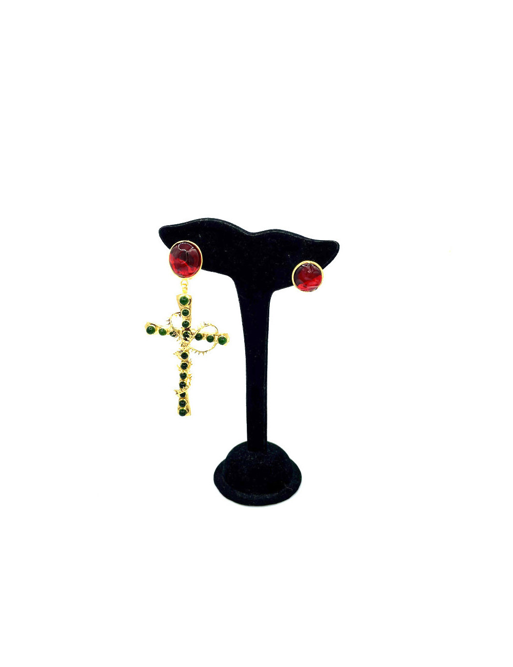 Clous MARGUERITE DE VALOIS rubis et emeraude