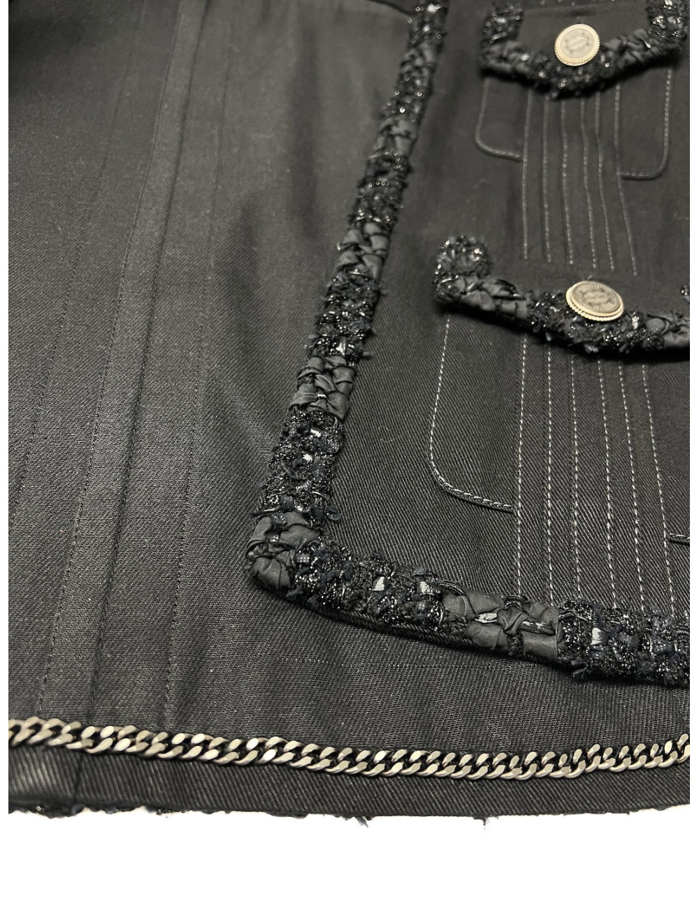 Par Karl LAGERFELD Veste denim CHANEL T 38 Paris Cuba