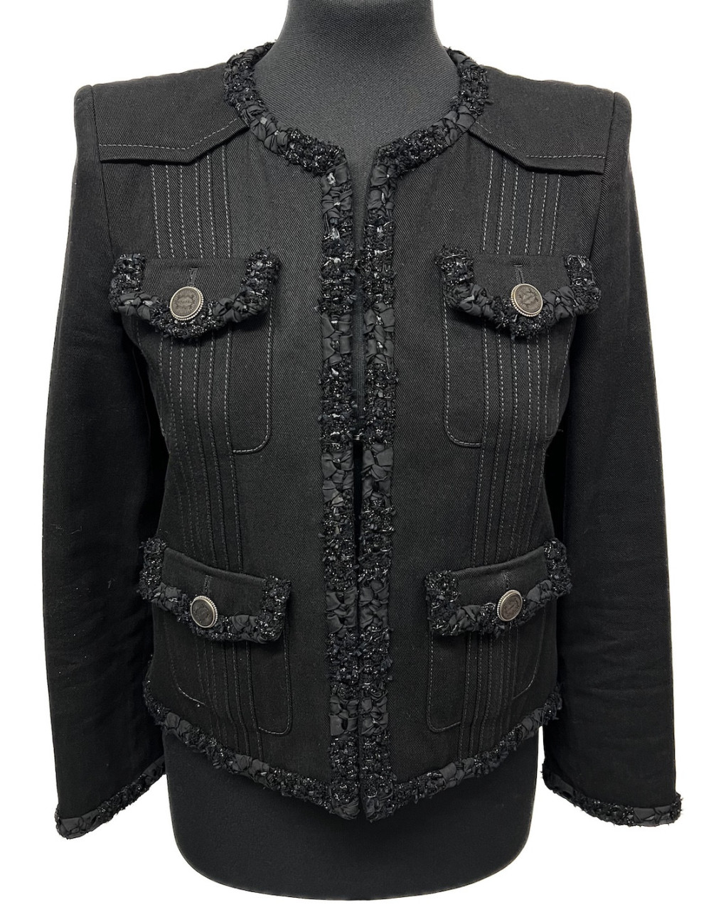 Par Karl LAGERFELD Veste denim CHANEL T 38 Paris Cuba