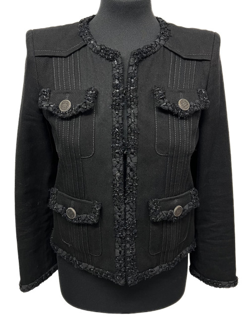 Par Karl LAGERFELD Veste denim CHANEL T 38 Paris Cuba