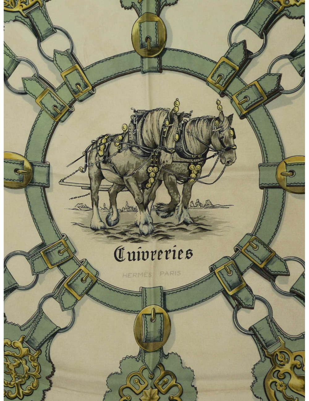 Carré Hermès Cuivreries soie : occasion certifiée authentique