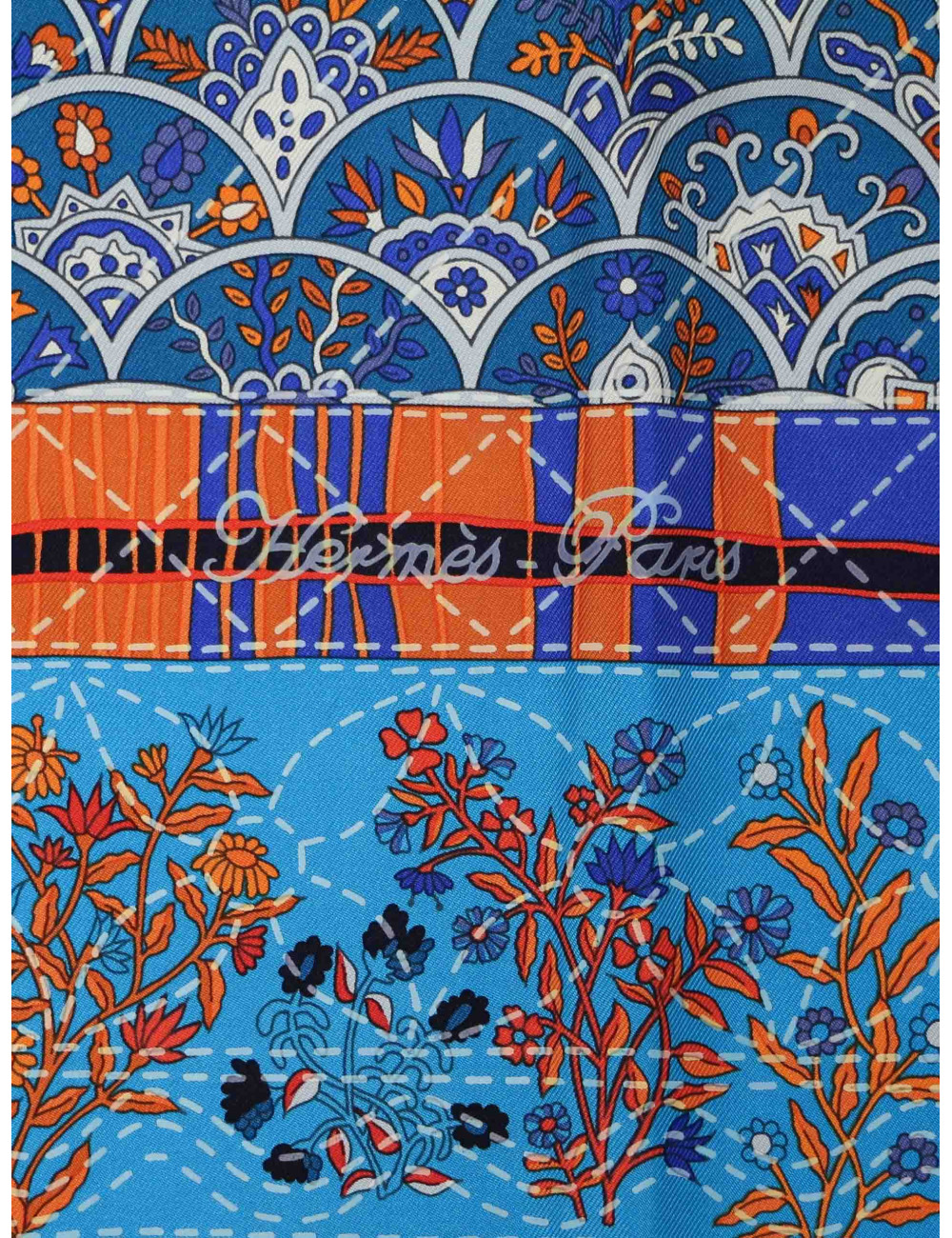 Carré Piqué fleuri de Provence HERMES