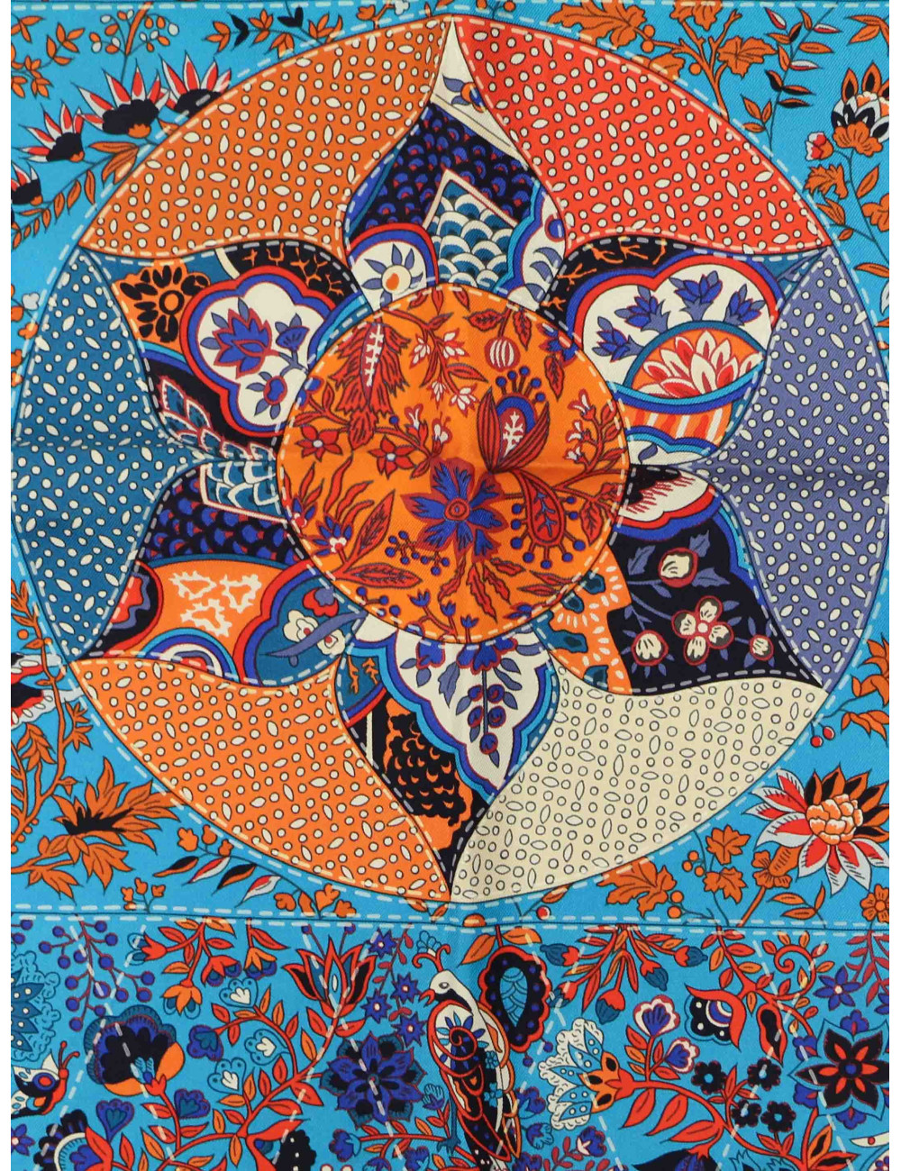 Piqué fleuri de Provence Hermès en soie