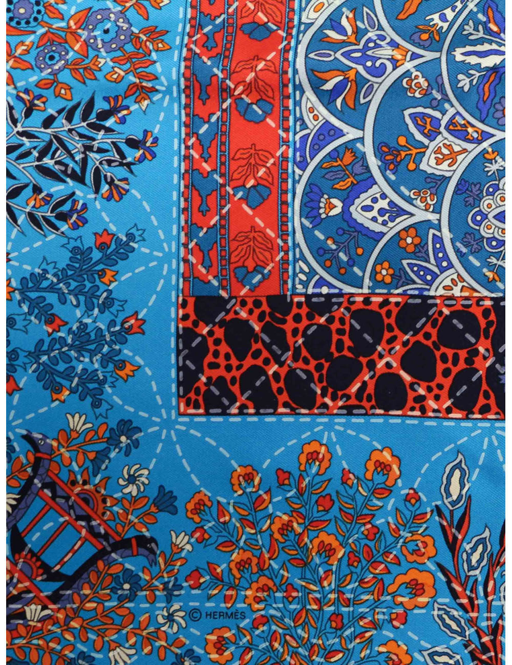 Carré Piqué fleuri de Provence HERMES