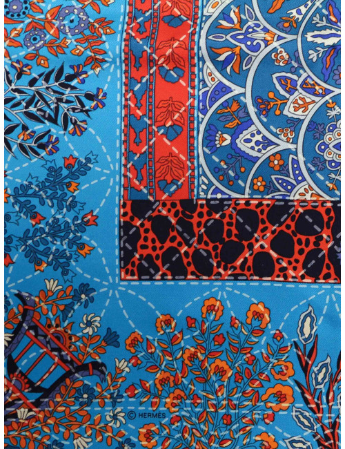 Carré Piqué fleuri de Provence HERMES