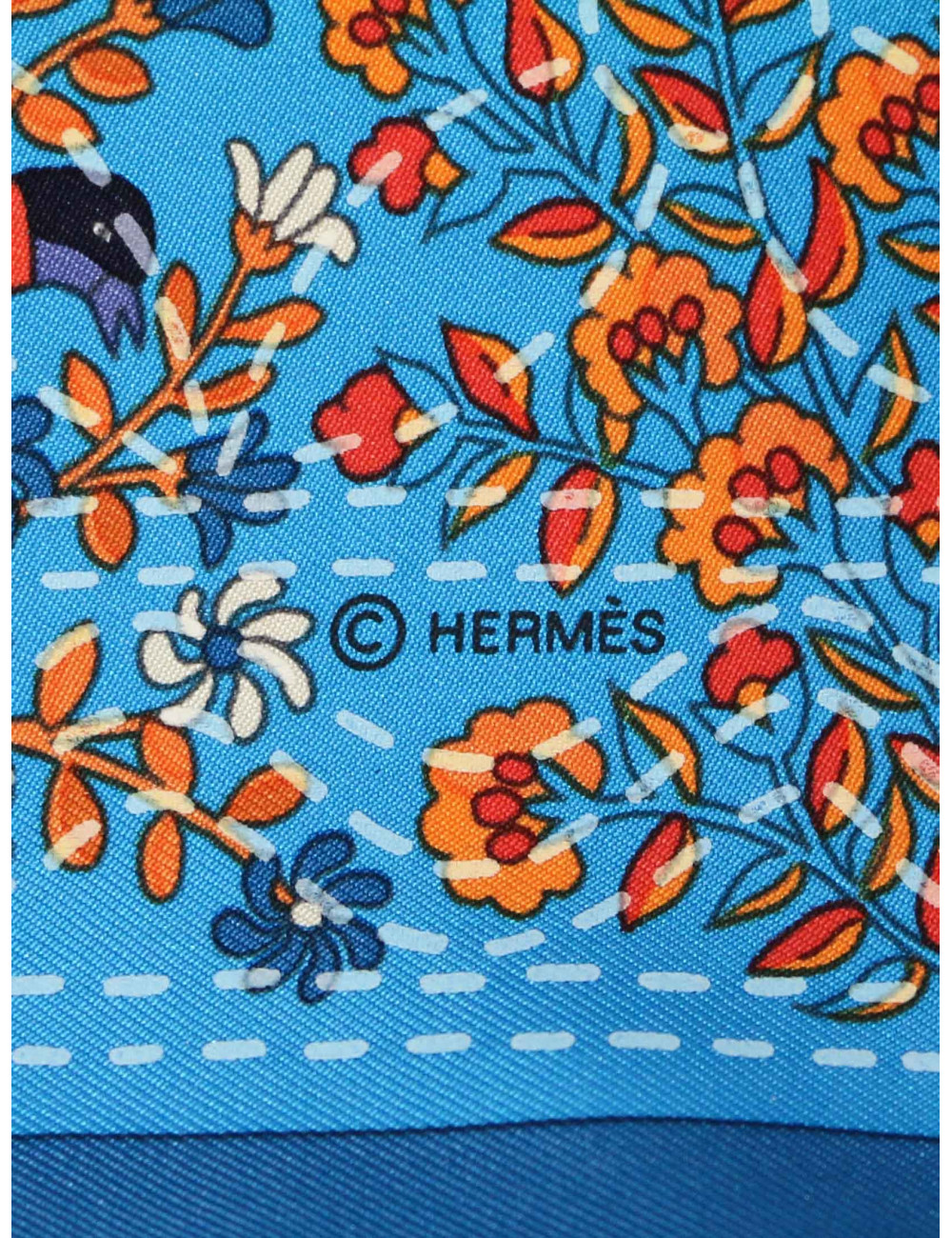 Carré Piqué fleuri de Provence HERMES