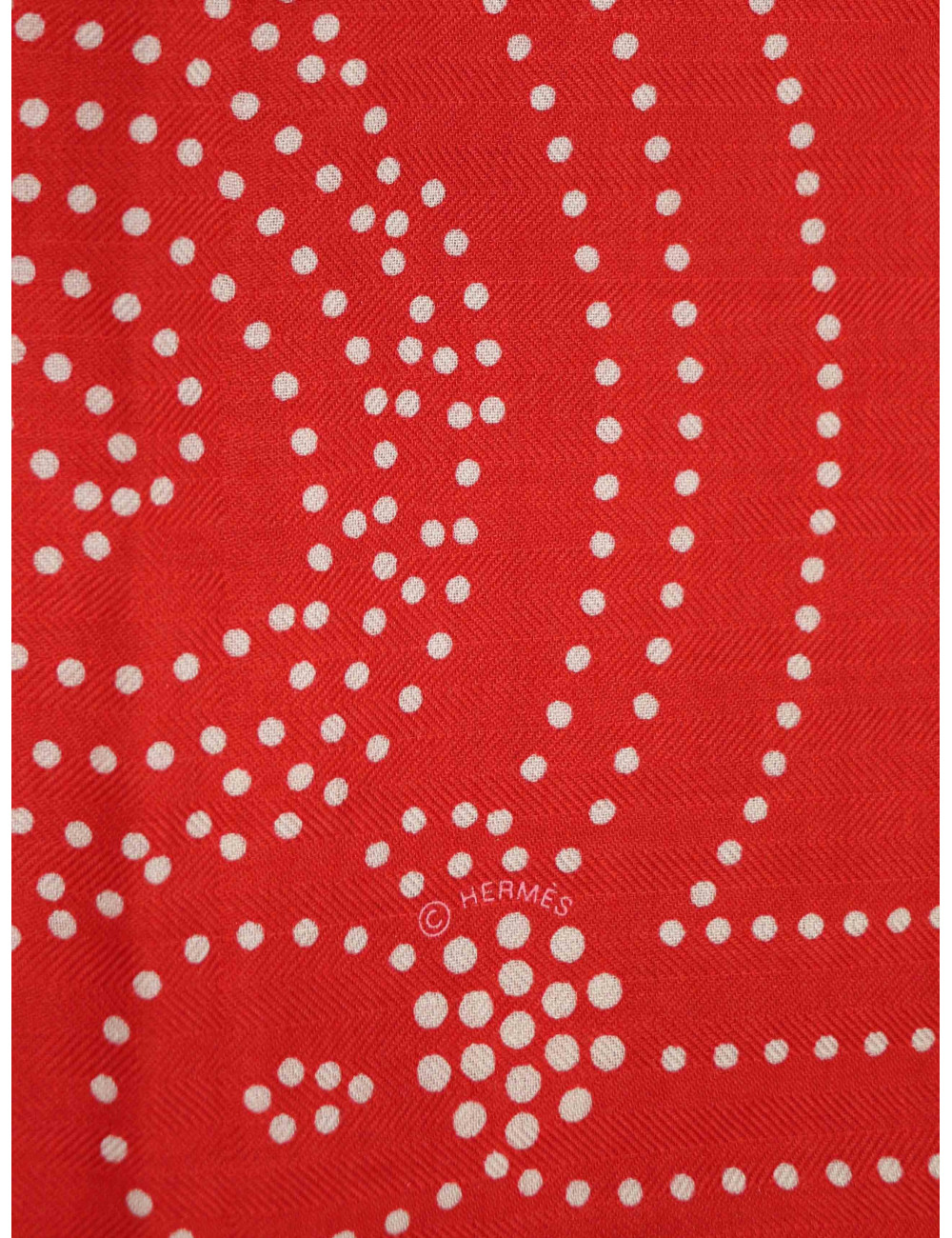 Châle HERMES Brandbourgs rouge