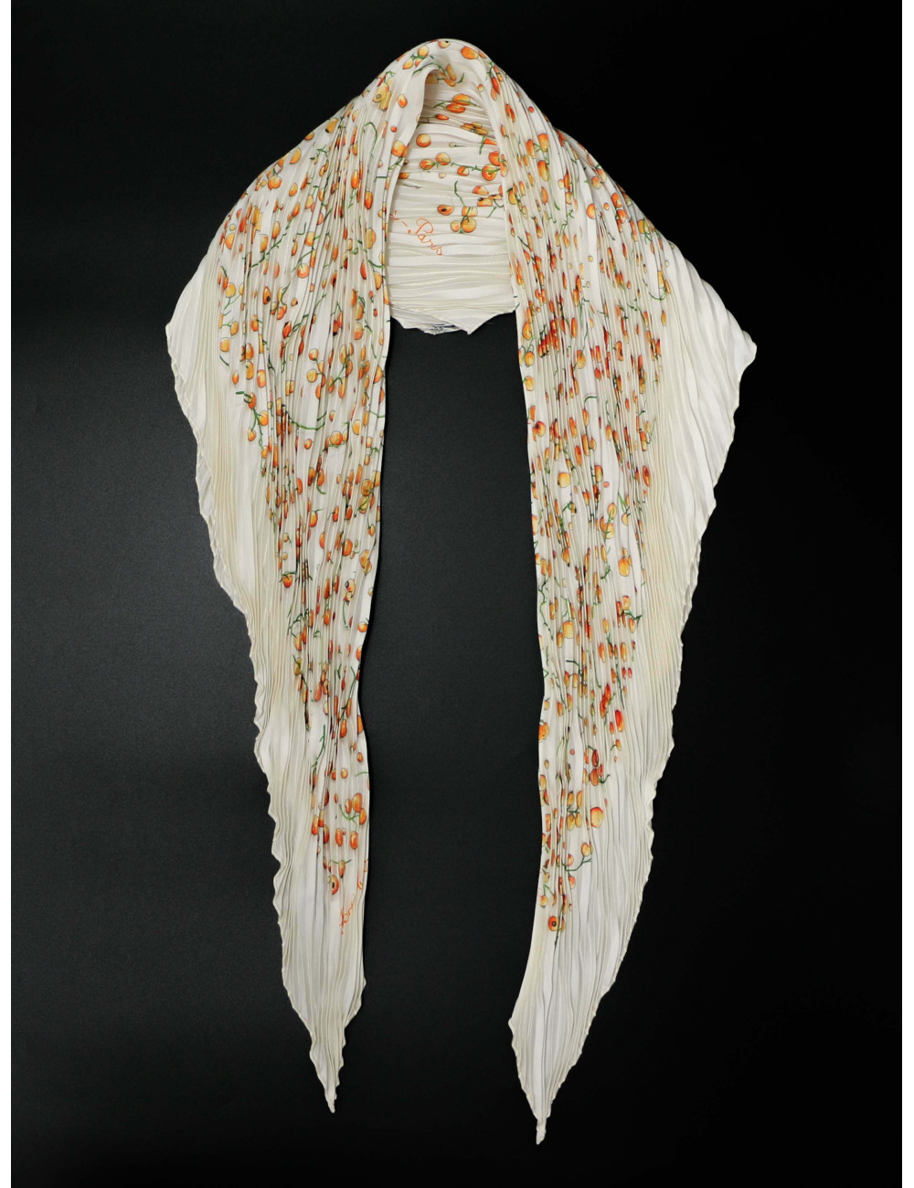 Plissé soie HERMES beige orangé