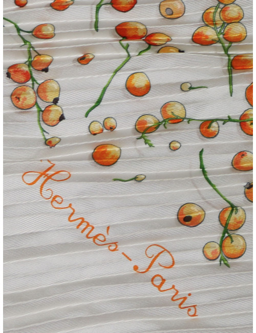 Plissé soie HERMES beige orangé