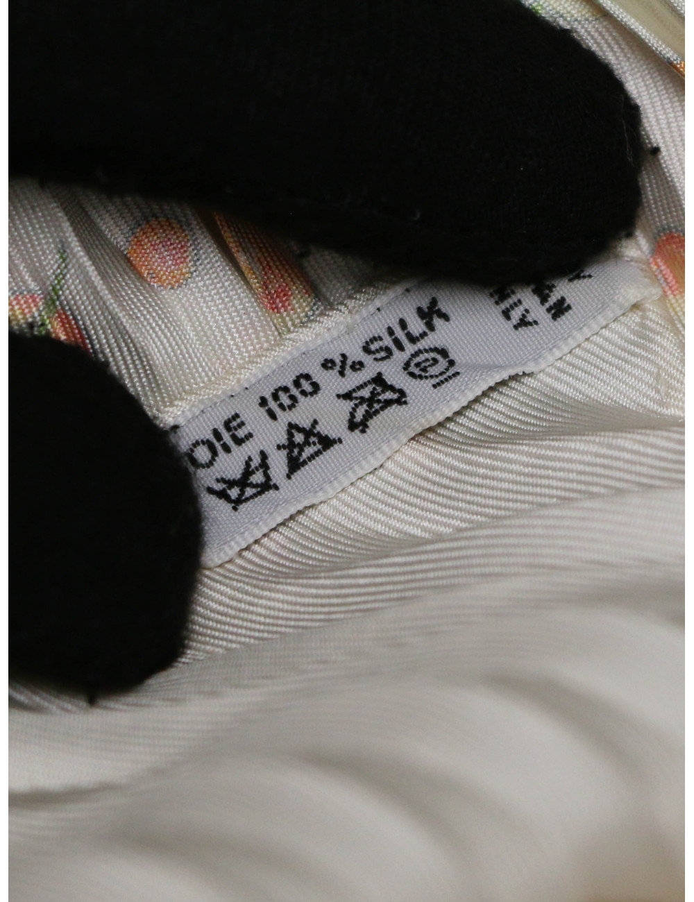 Plissé soie HERMES beige orangé