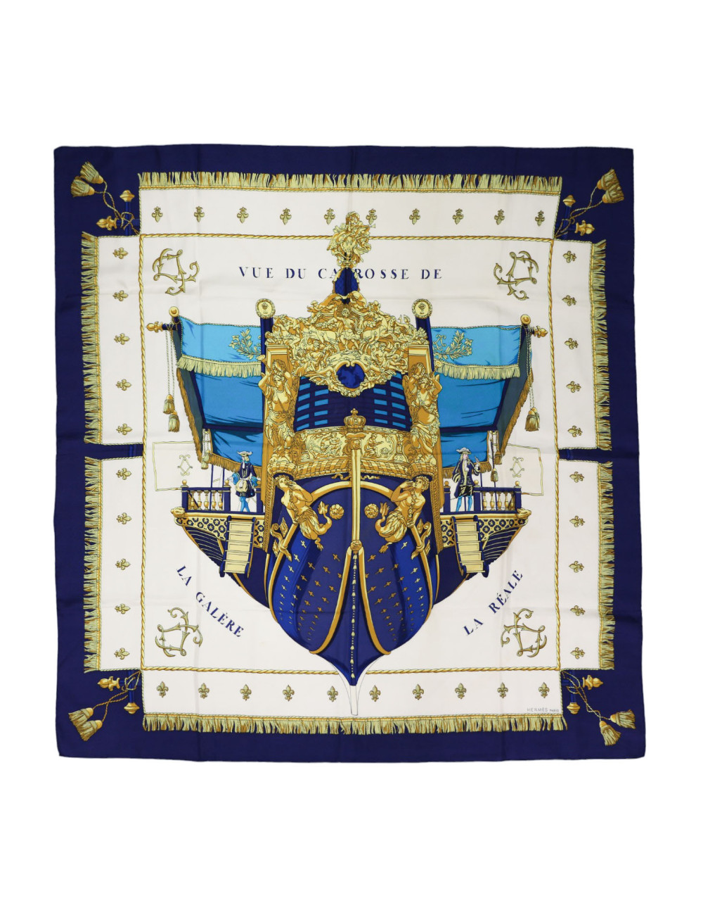Carré HERMES Vue du carrosse de la galère la réale