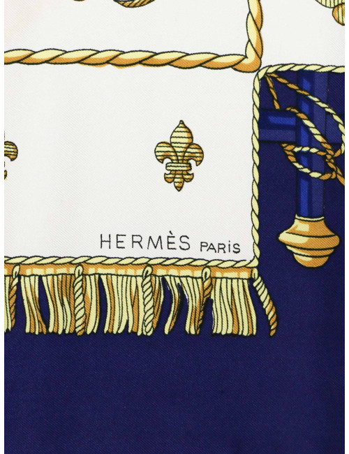 Hermès Vue du carrosse de la galère la réale en soie, dessiné en 1953