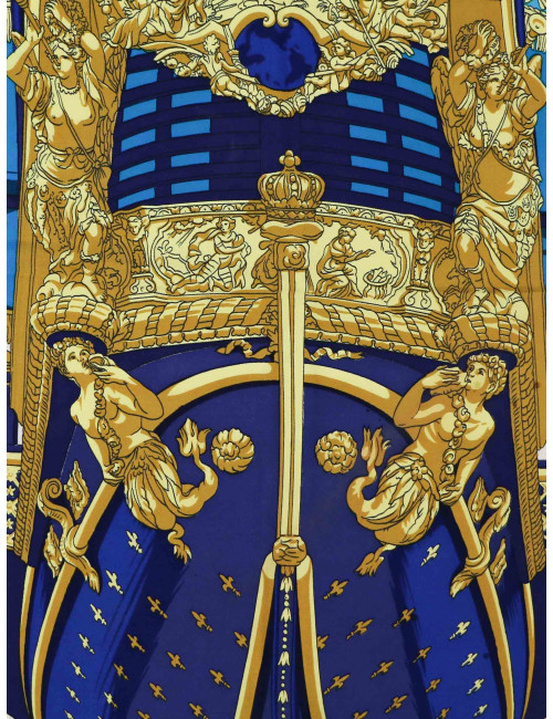 Carré HERMES Vue du carrosse de la galère la réale