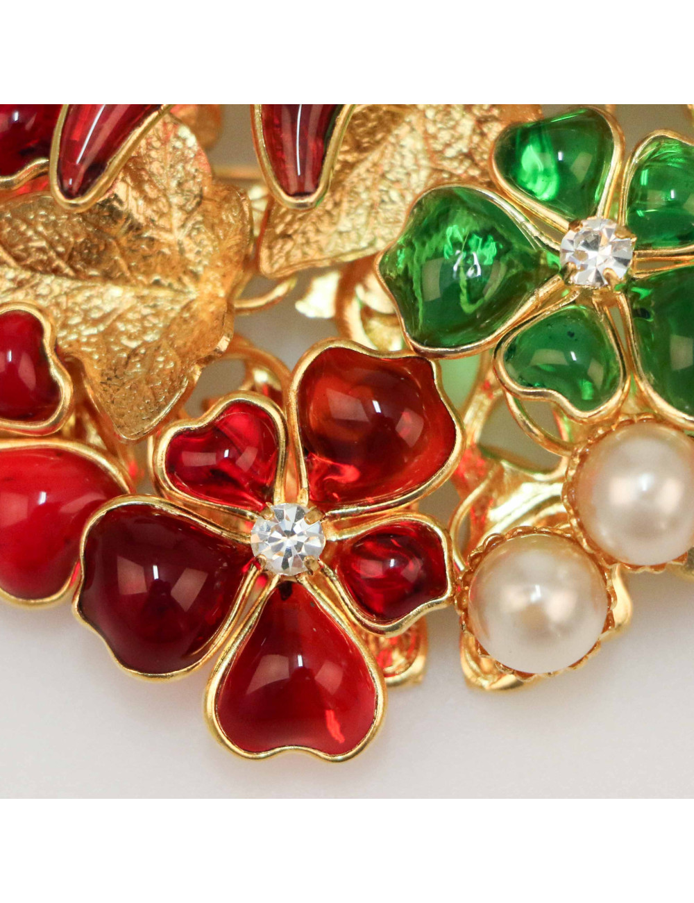 Grande broche colorée MARGUERITE DE VALOIS "le colibri scintillant"