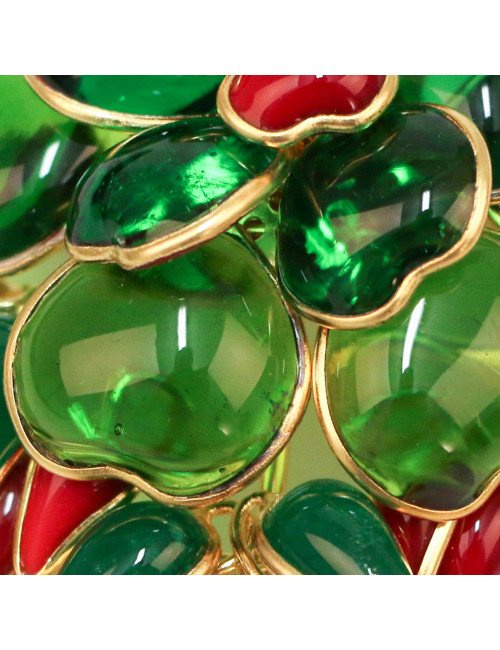 MARGUERITE DE VALOIS "La perruche verte" en pâte de verre faite main