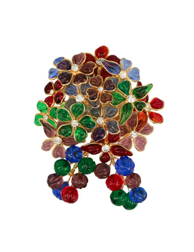 Pendentif broche MARGUERITE DE VALOIS "Bouquet de fleurettes"