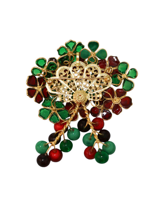 Pendentif broche MARGUERITE DE VALOIS "Bouquet précieux exclusivité