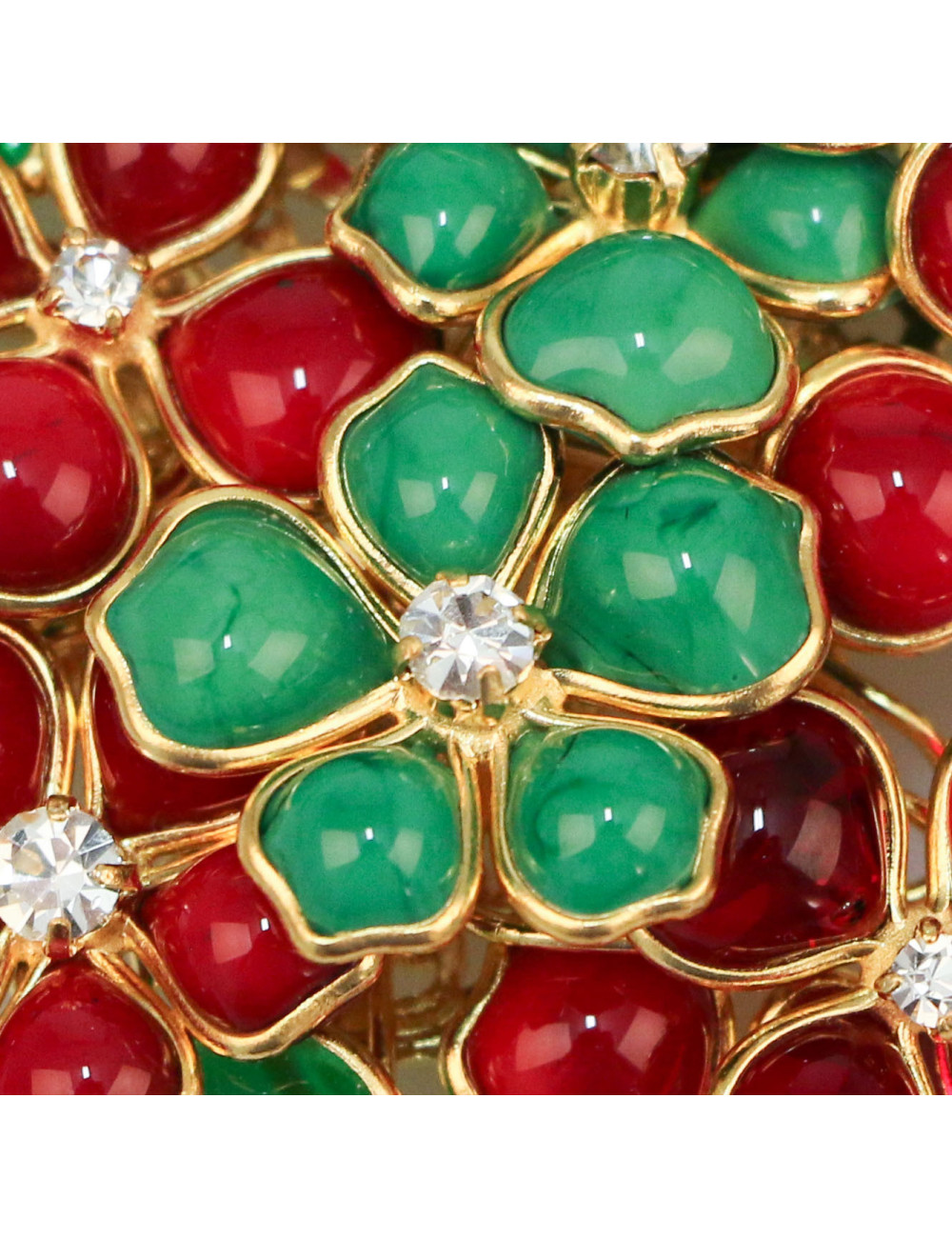 Pendentif broche MARGUERITE DE VALOIS "Bouquet de fleurettes bicolores"