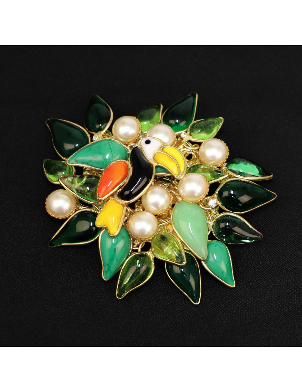 Pendentif Marguerite de Valois Oiseau de paradis, production française
