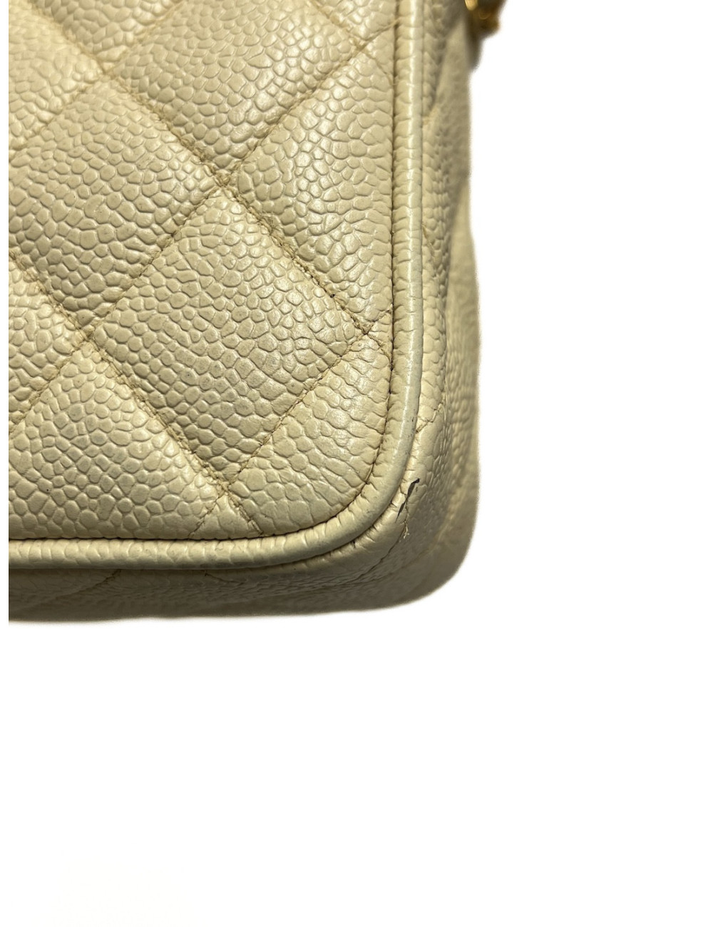 Sac caméra caviar beige CHANEL