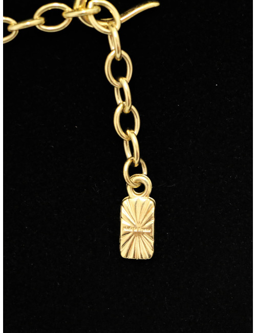 Collier YSL rang de ronds bleu marine