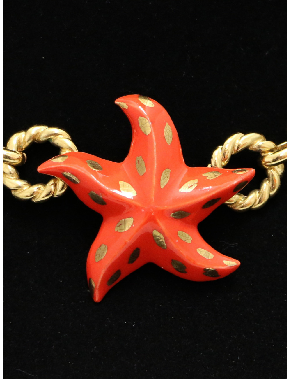 Collier YSL Etoiles de mer turquoise corail