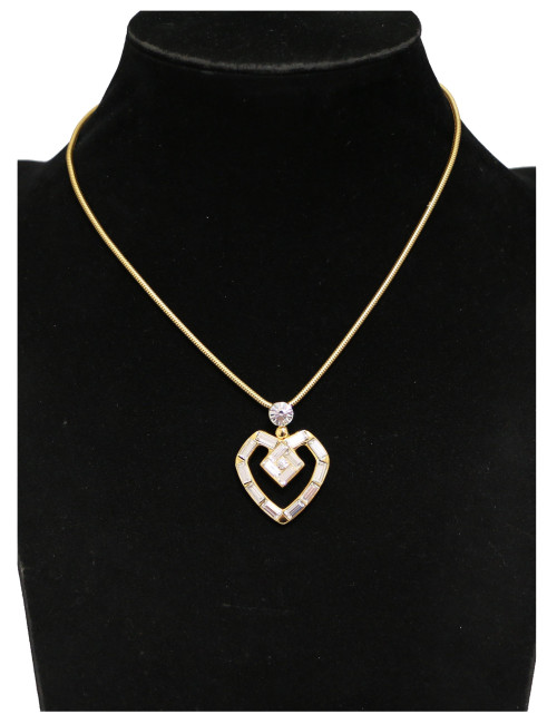YVES SAINT LAURENT pendentif coeur doré
