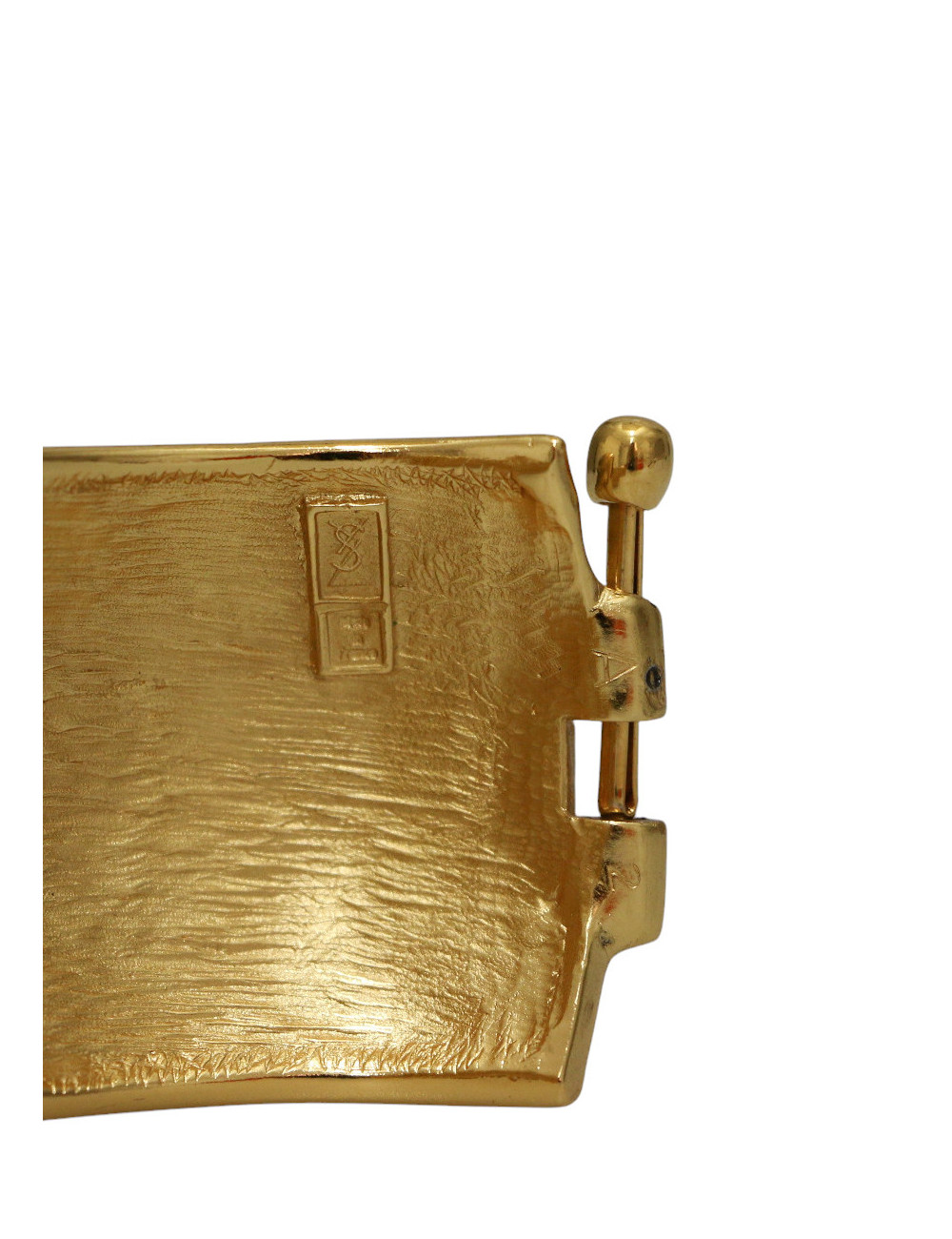 Manchette YSL à motifs floraux métal doré