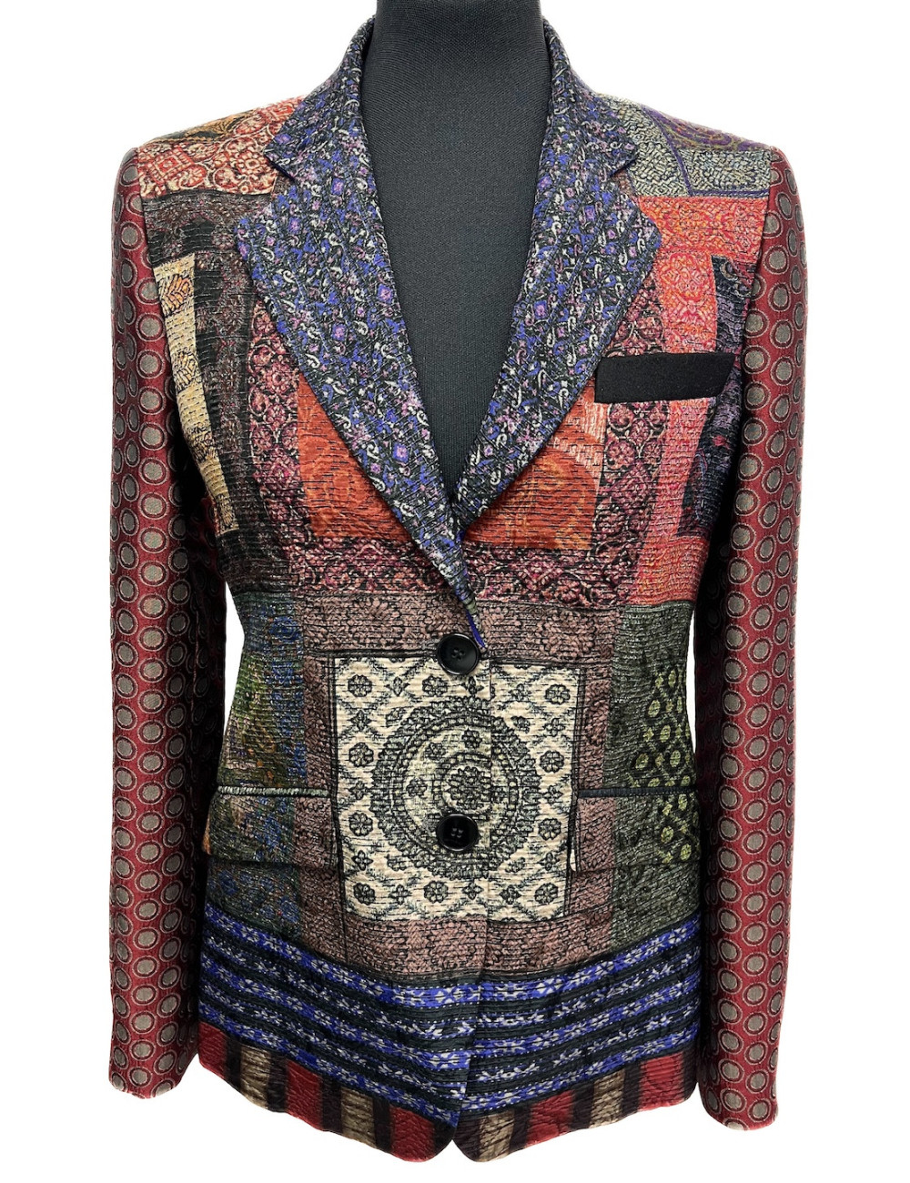Blazer Etro patchwork multicolore : occasion certifiée authentique