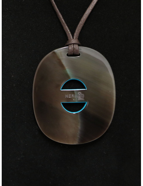 Pendentif Fidelio Virage HERMES corne de buffle laquée