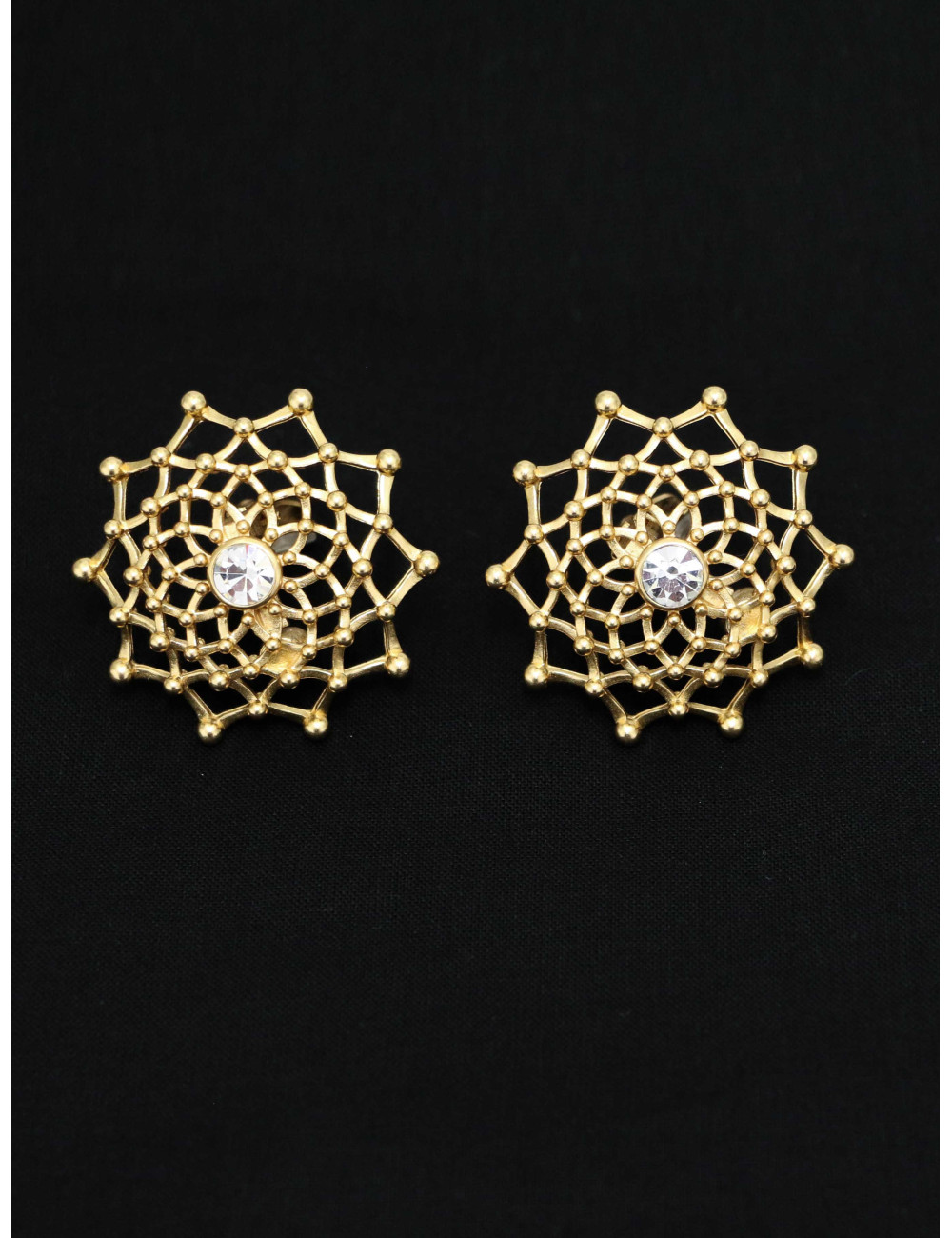 Clips YSL YVES SAINT LAURENT coeur strass