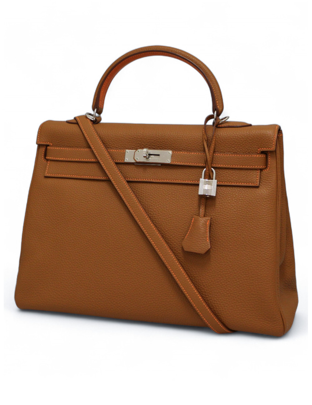 Sac Kelly bicolore 35 HERMES cuir togo