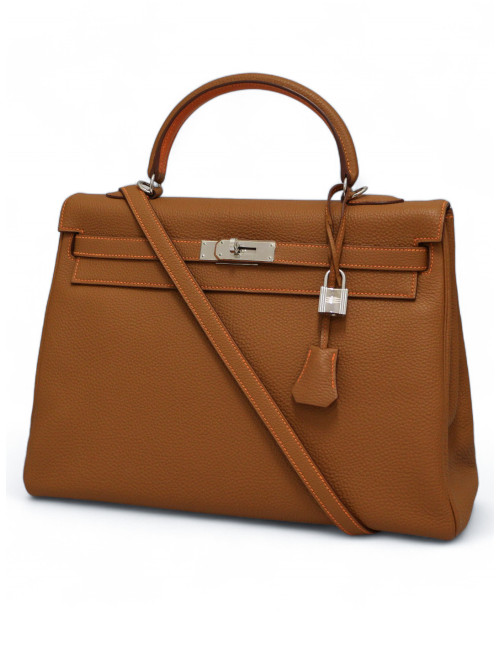 Sac Kelly bicolore 35 HERMES cuir togo