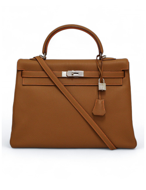 Sac Kelly bicolore 35 HERMES cuir togo