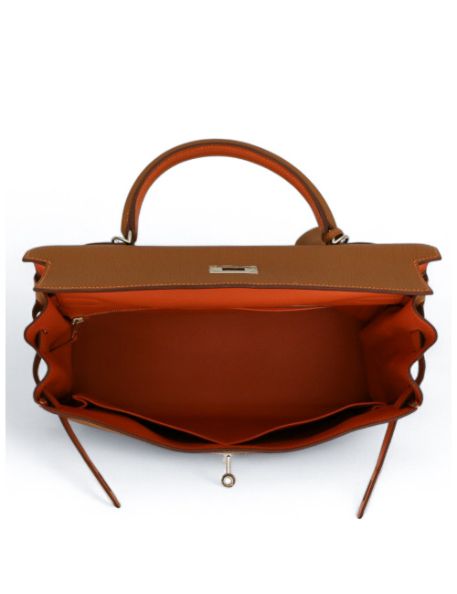 Sac Kelly bicolore 35 HERMES cuir togo