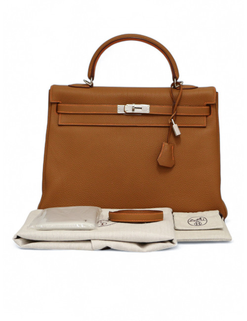Sac Kelly bicolore 35 HERMES cuir togo