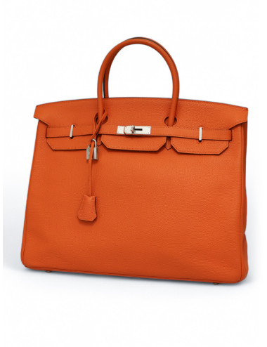 Sac Birkin 40 orange HERMES cuir togo