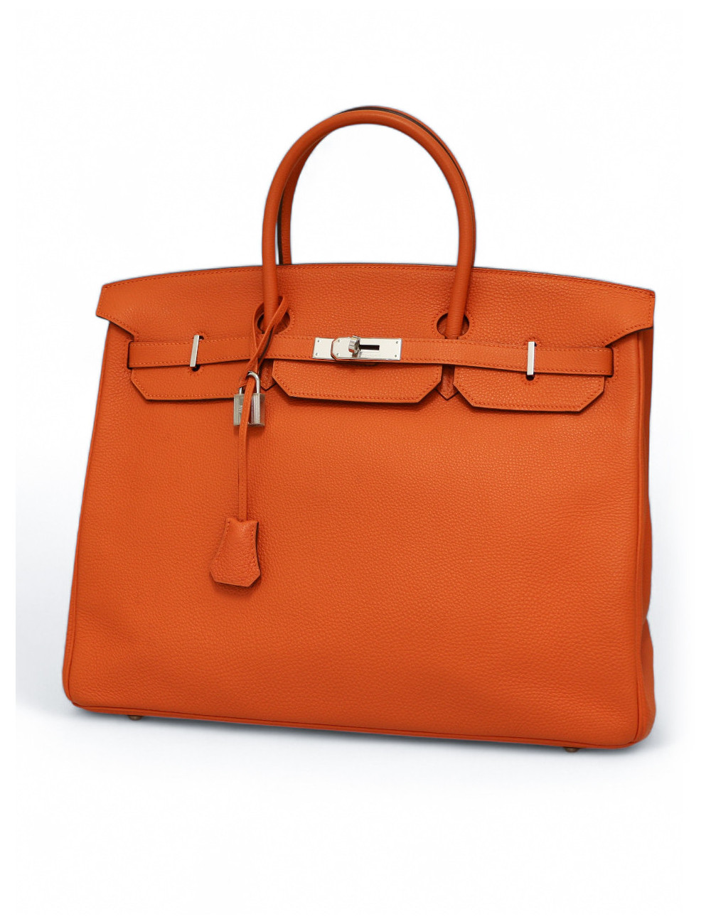 Sac Birkin 40 orange HERMES cuir togo
