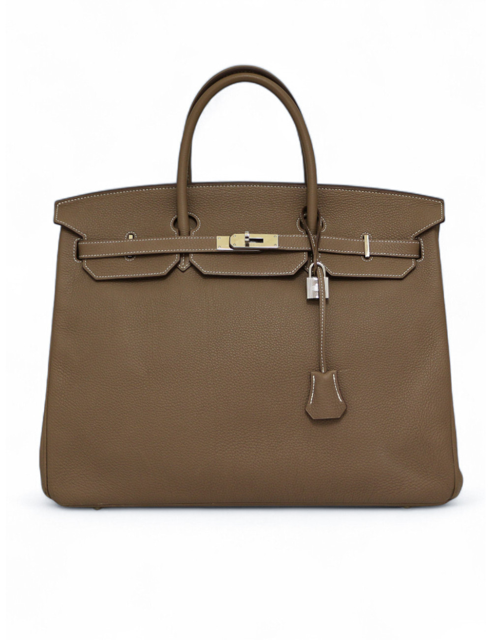Sac Birkin 40 étoupe HERMES cuir togo