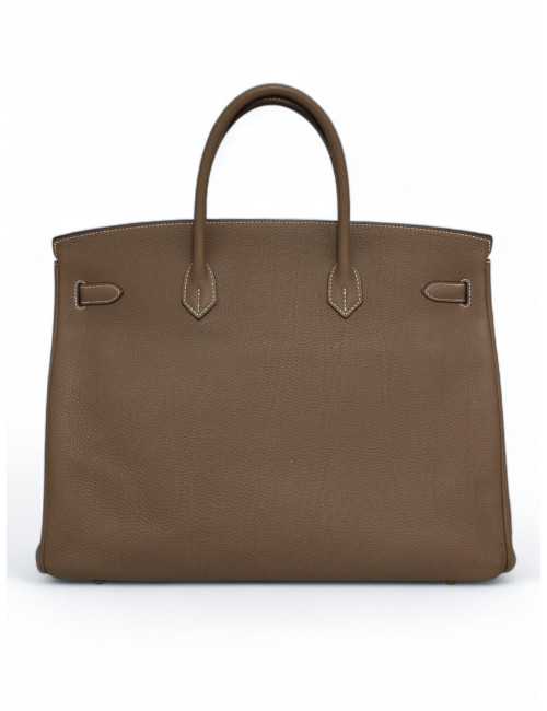 Sac Birkin 40 étoupe HERMES cuir togo