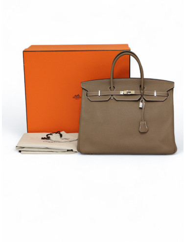 Sac Birkin 40 étoupe HERMES cuir togo 2