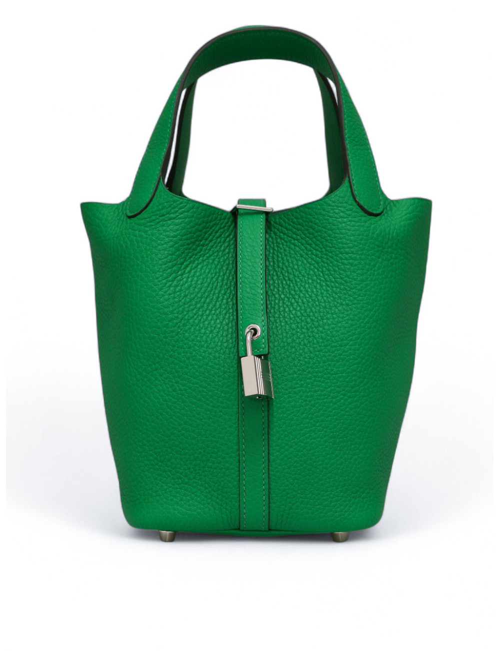 Sac Picotin 18 HERMES cuir togo vert bambou
