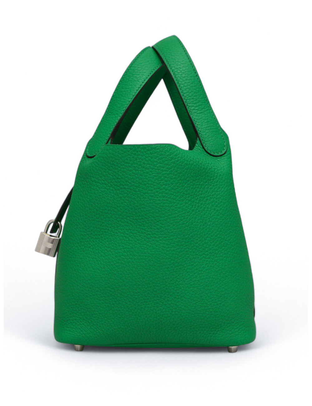 Sac Picotin 18 HERMES cuir togo vert bambou