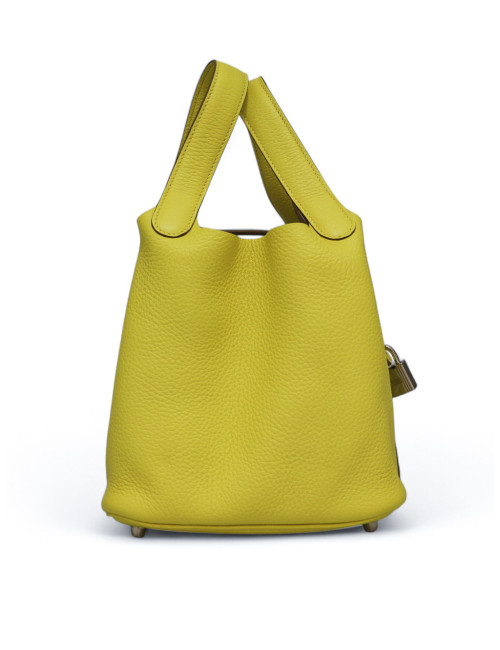 Sac HERMES Picotin 18 jaune